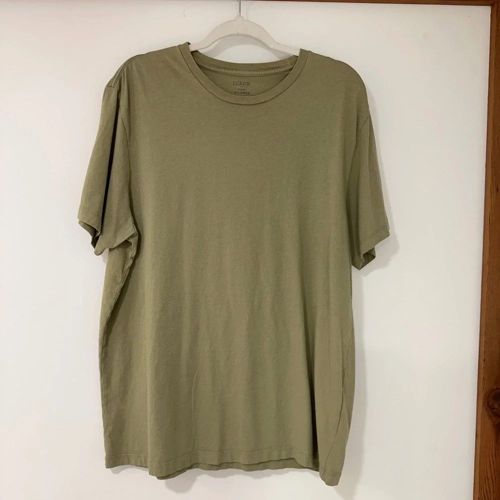 J.Crew Washed Cotton T-Shirt Mens XL Green Short‎ Sleeve Re-Imagined | Gorpcore